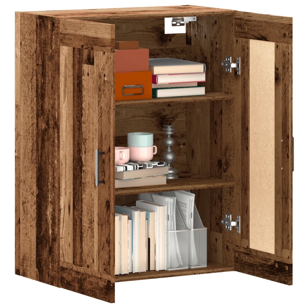 VidaXL Wandkast 69,5x34x90 cm bewerkt hout oud houtkleurig