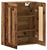 VidaXL Wandkast 69,5x34x90 cm bewerkt hout oud houtkleurig