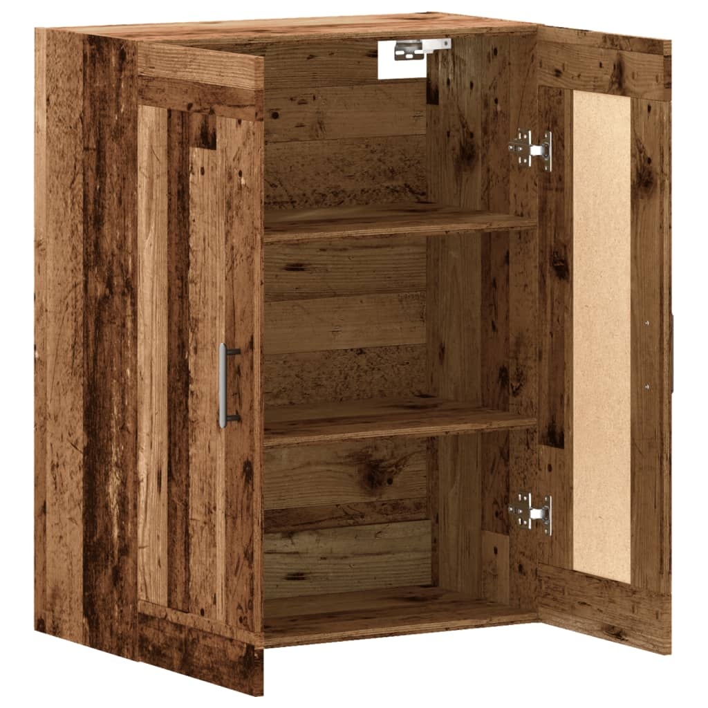 VidaXL Wandkast 69,5x34x90 cm bewerkt hout oud houtkleurig