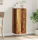 VidaXL Dressoir 34,5x34x90 cm bewerkt hout oud houtkleurig