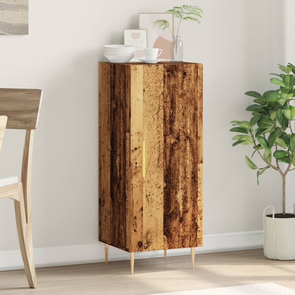 VidaXL Dressoir 34,5x34x90 cm bewerkt hout oud houtkleurig