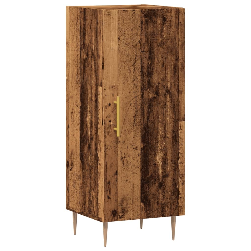 VidaXL Dressoir 34,5x34x90 cm bewerkt hout oud houtkleurig