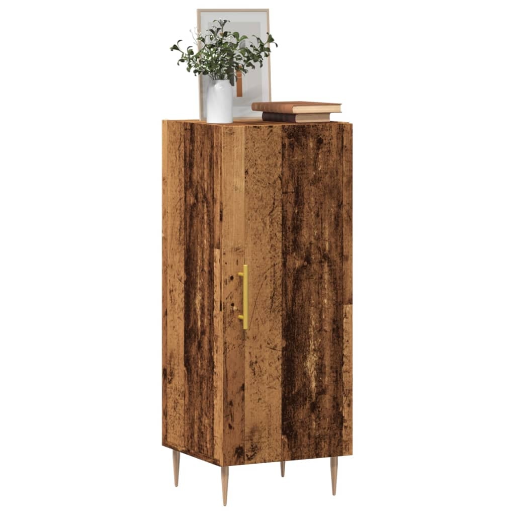 VidaXL Dressoir 34,5x34x90 cm bewerkt hout oud houtkleurig