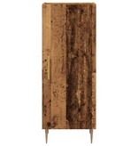 VidaXL Dressoir 34,5x34x90 cm bewerkt hout oud houtkleurig
