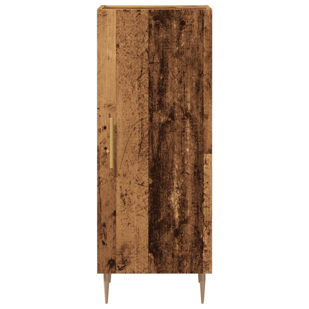 VidaXL Dressoir 34,5x34x90 cm bewerkt hout oud houtkleurig