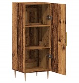 VidaXL Dressoir 34,5x34x90 cm bewerkt hout oud houtkleurig