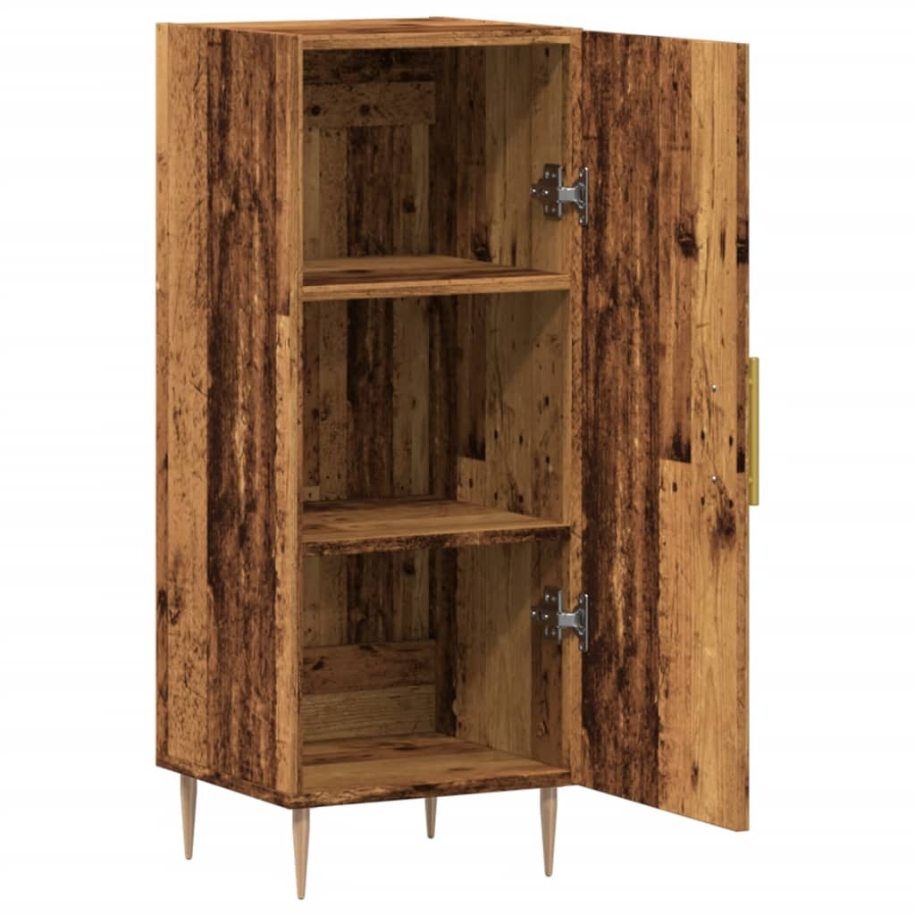 VidaXL Dressoir 34,5x34x90 cm bewerkt hout oud houtkleurig