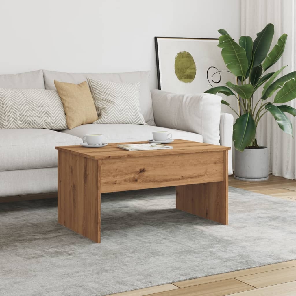 VidaXL Salontafel 80x50,5x41,5 cm bewerkt hout artisanaal eikenkleurig