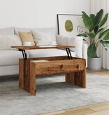 VidaXL Salontafel 80x50,5x41,5 cm bewerkt hout oud houtkleurig