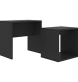 VidaXL Salontafelset 48x30x45 cm bewerkt hout zwart