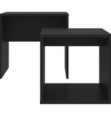 VidaXL Salontafelset 48x30x45 cm bewerkt hout zwart