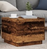 VidaXL Salontafel met LED-verlichting 50x50x40 cm oud houtkleurig