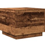 VidaXL Salontafel met LED-verlichting 50x50x40 cm oud houtkleurig