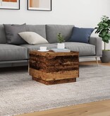 VidaXL Salontafel met LED-verlichting 50x50x40 cm oud houtkleurig