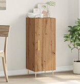 VidaXL Dressoir 34,5x34x90 cm bewerkt hout artisanaal eikenkleurig