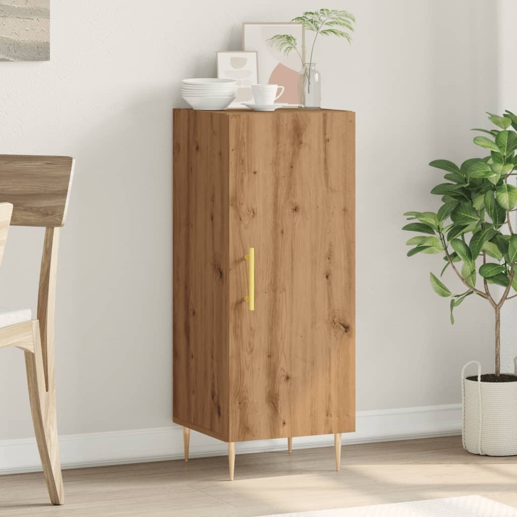 VidaXL Dressoir 34,5x34x90 cm bewerkt hout artisanaal eikenkleurig