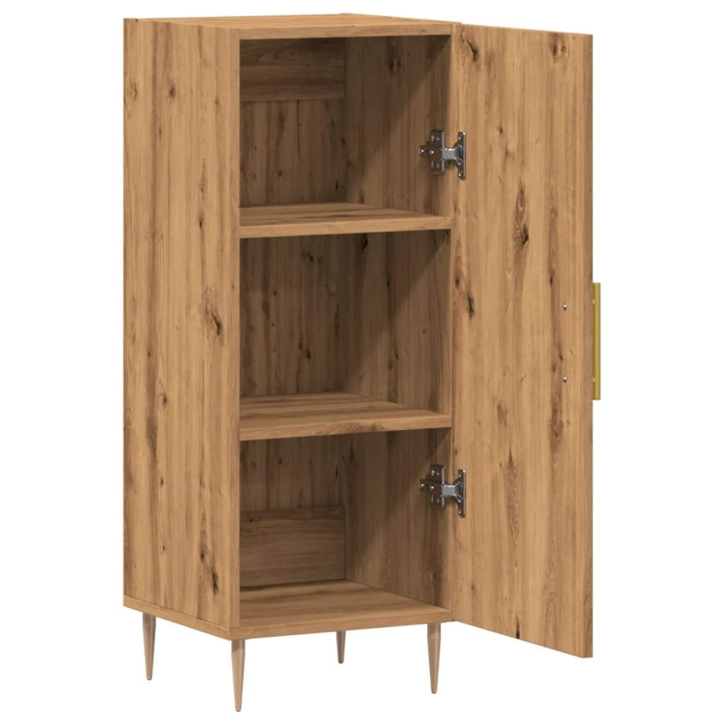 VidaXL Dressoir 34,5x34x90 cm bewerkt hout artisanaal eikenkleurig