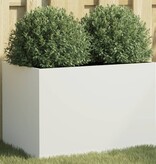 VidaXL Plantenbak 62x40x39 cm staal wit