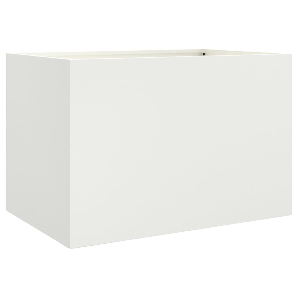 VidaXL Plantenbak 62x40x39 cm staal wit