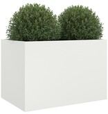 VidaXL Plantenbak 62x40x39 cm staal wit