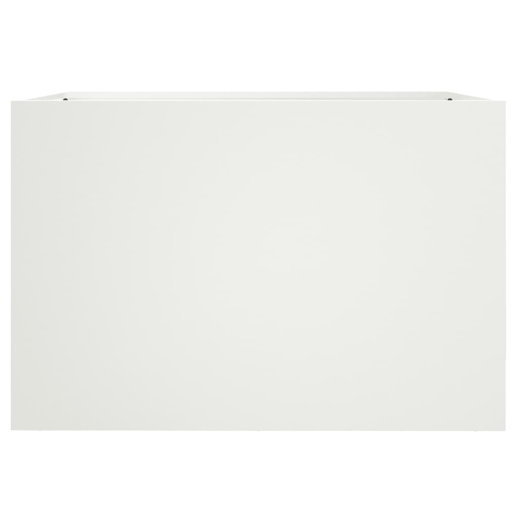 VidaXL Plantenbak 62x40x39 cm staal wit