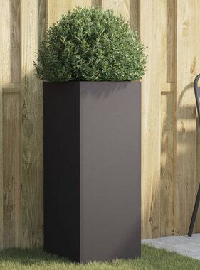 VidaXL Plantenbak 32x29x75 cm staal zwart