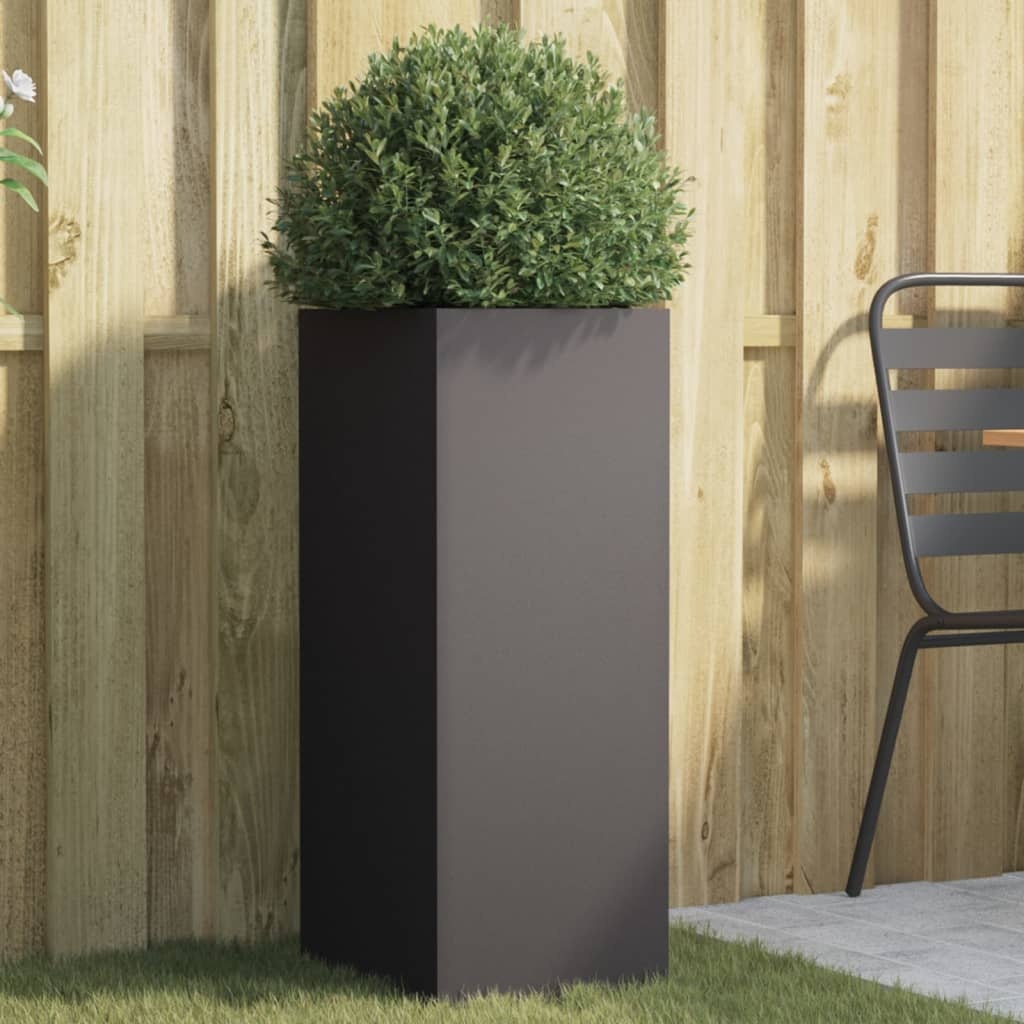 VidaXL Plantenbak 32x29x75 cm staal zwart