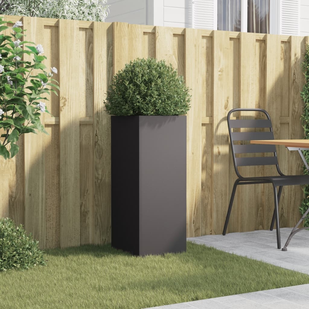VidaXL Plantenbak 32x29x75 cm staal zwart