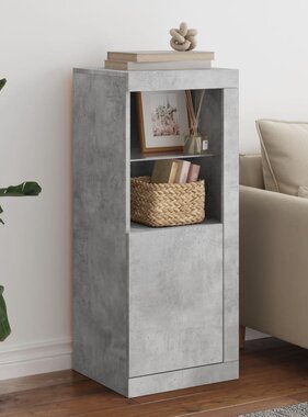 VidaXL Dressoir met LED-verlichting 41x37x100 cm betongrijs