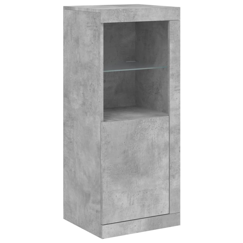 VidaXL Dressoir met LED-verlichting 41x37x100 cm betongrijs