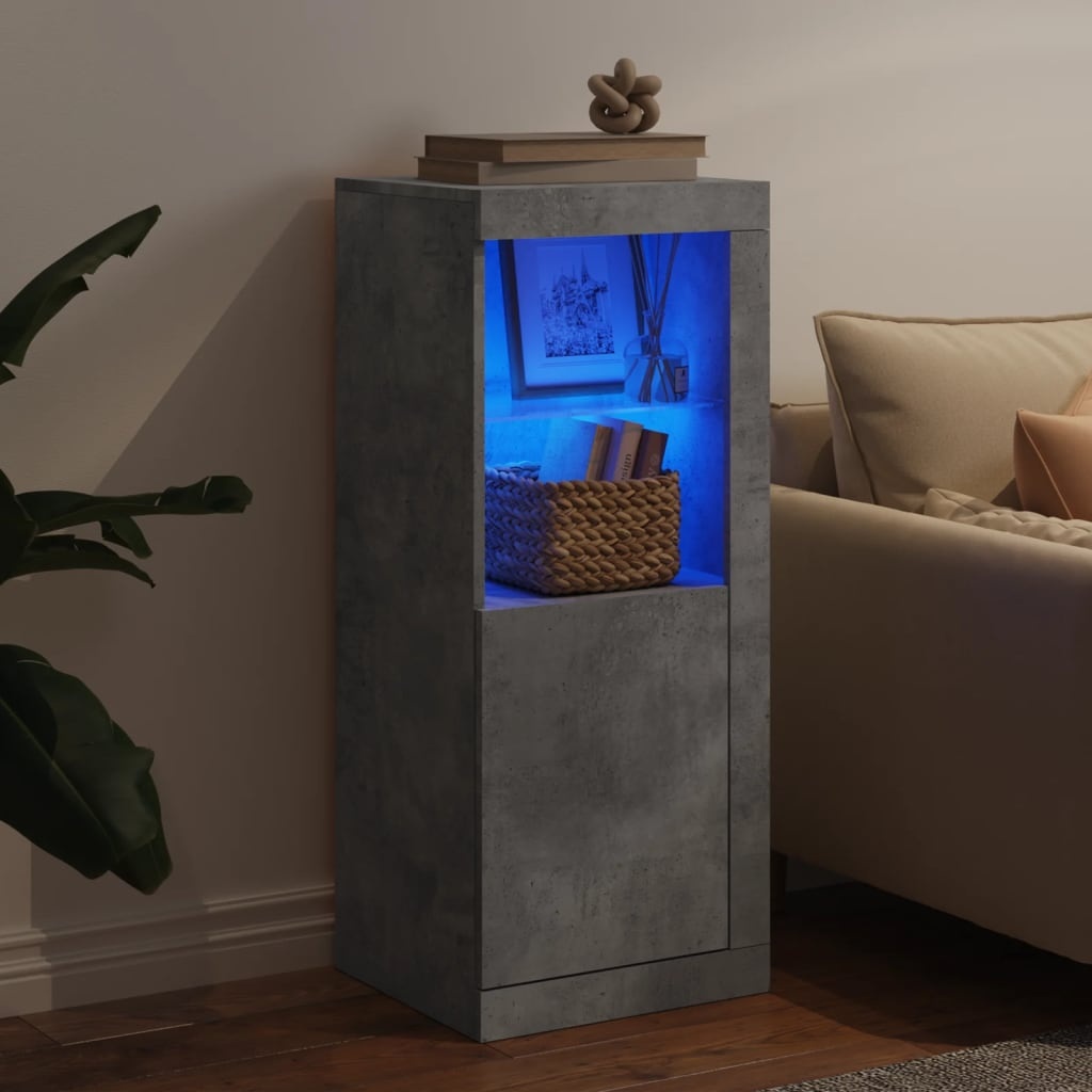 VidaXL Dressoir met LED-verlichting 41x37x100 cm betongrijs