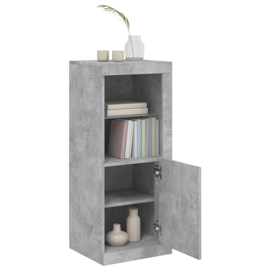 VidaXL Dressoir met LED-verlichting 41x37x100 cm betongrijs