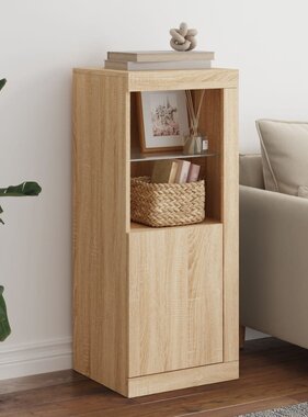 VidaXL Dressoir met LED-verlichting 41x37x100 cm sonoma eikenkleurig
