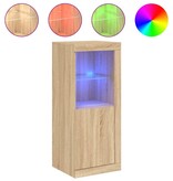 VidaXL Dressoir met LED-verlichting 41x37x100 cm sonoma eikenkleurig