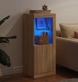 VidaXL Dressoir met LED-verlichting 41x37x100 cm sonoma eikenkleurig