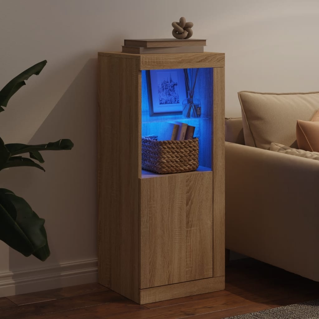VidaXL Dressoir met LED-verlichting 41x37x100 cm sonoma eikenkleurig
