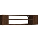VidaXL Tv-hangmeubel 100x30x26,5 cm bewerkt hout bruin eikenkleur