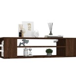 VidaXL Tv-hangmeubel 100x30x26,5 cm bewerkt hout bruin eikenkleur