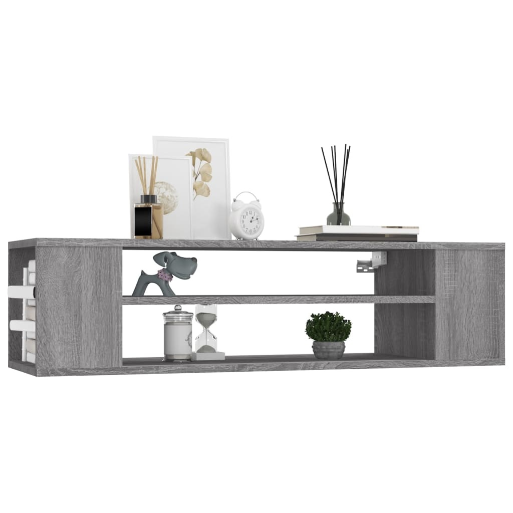 VidaXL Tv-hangmeubel 100x30x26,5 cm bewerkt hout grijs sonoma eiken
