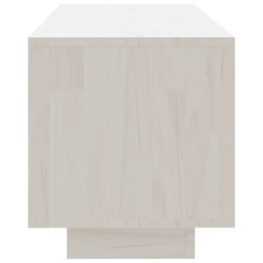 VidaXL Tv-meubel 110x30x33,5 cm massief grenenhout wit
