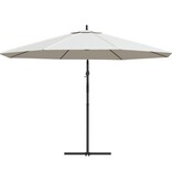VidaXL Zweefparasol 3,5 m zandwit