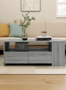 VidaXL Salontafel 102x55x42 cm bewerkt hout grijs sonoma eikenkleurig