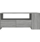VidaXL Salontafel 102x55x42 cm bewerkt hout grijs sonoma eikenkleurig