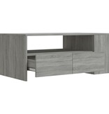 VidaXL Salontafel 102x55x42 cm bewerkt hout grijs sonoma eikenkleurig