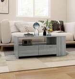 VidaXL Salontafel 102x55x42 cm bewerkt hout grijs sonoma eikenkleurig