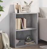 VidaXL Boekenkast met 2 schappen 60x30x76,5 cm bewerkt hout betongrijs