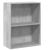 VidaXL Boekenkast met 2 schappen 60x30x76,5 cm bewerkt hout betongrijs