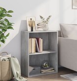VidaXL Boekenkast met 2 schappen 60x30x76,5 cm bewerkt hout betongrijs