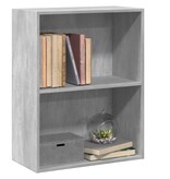 VidaXL Boekenkast met 2 schappen 60x30x76,5 cm bewerkt hout betongrijs