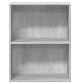 VidaXL Boekenkast met 2 schappen 60x30x76,5 cm bewerkt hout betongrijs